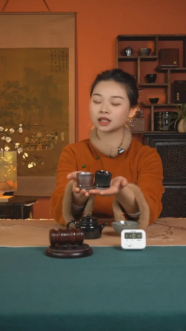 【闪购商品】瓷茶盏01彩金+曜变矛子杯
