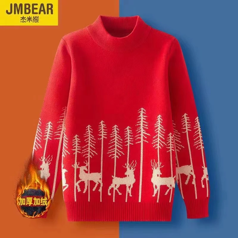 B154加绒加厚毛衣