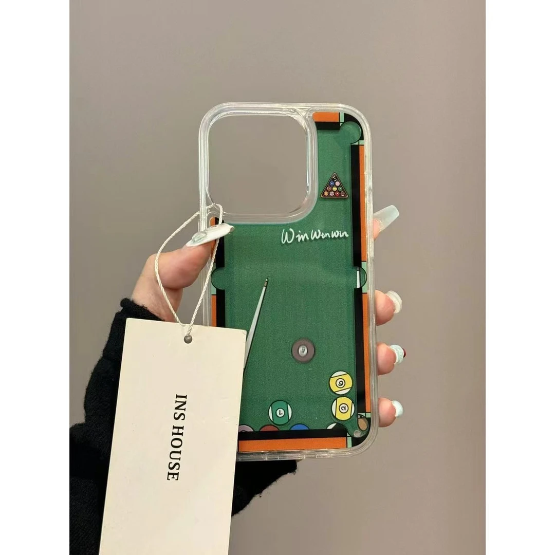 高级桌球流沙适用iphone15promax苹果14pro手机壳13新款12防摔