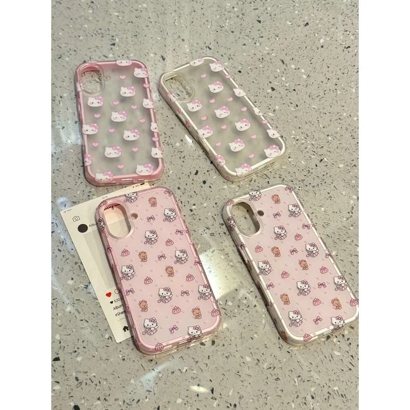 卡通可爱爱心猫咪适用ihone16promax苹果15pro手机壳14二合一13硬