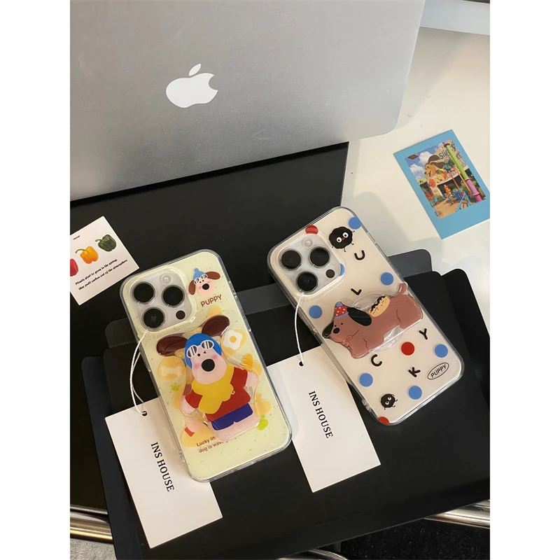 适用苹果系列iPhone14小众卡通13pro围巾掌门狗12pro防摔11手机壳
