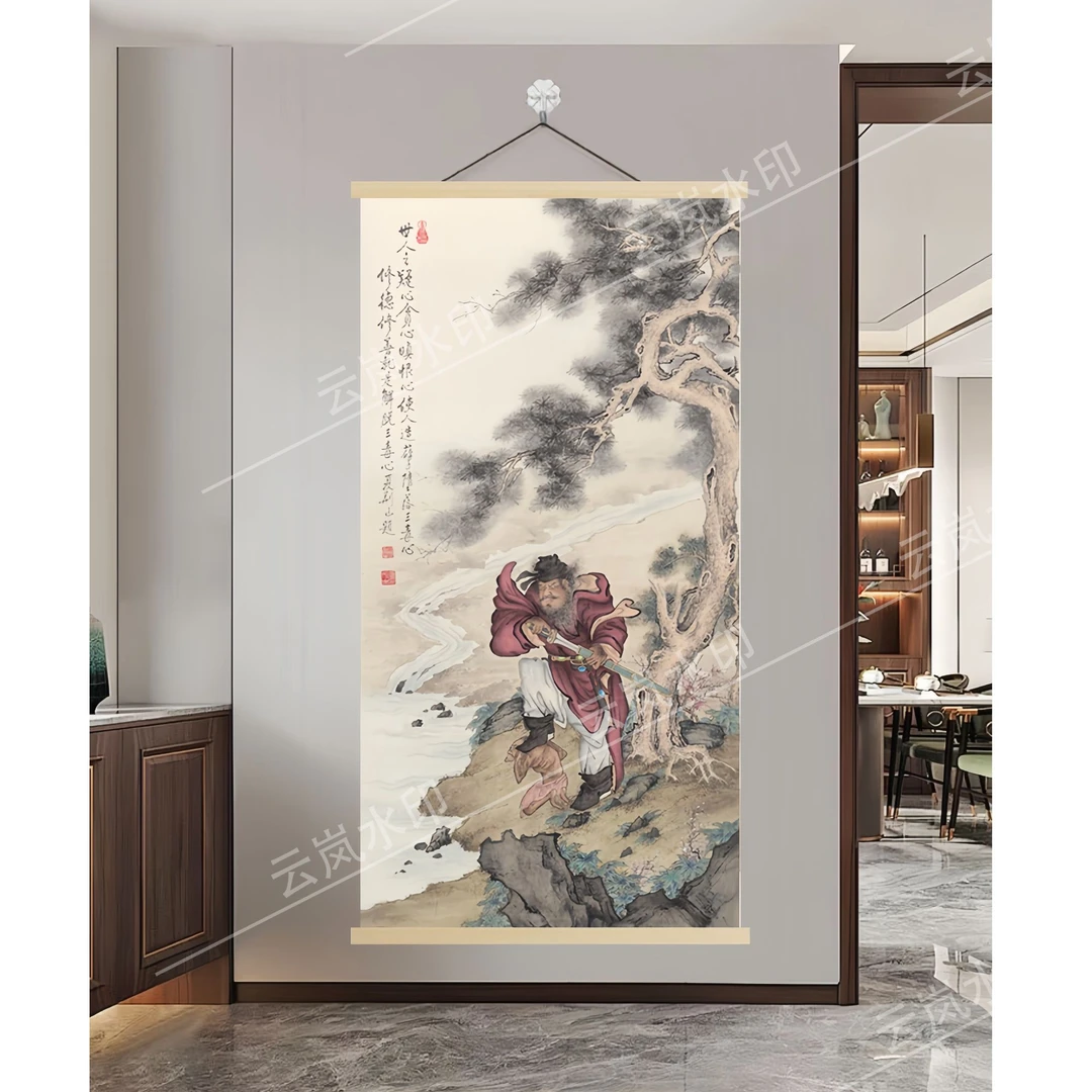 【172钟馗】60x120cm现代挂轴装饰画家居办公室画