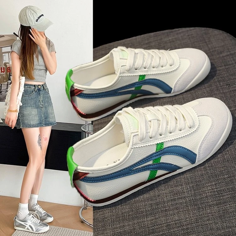 阿甘德训鞋女2024年新款平底休闲运动鞋软底休闲小白鞋T6393