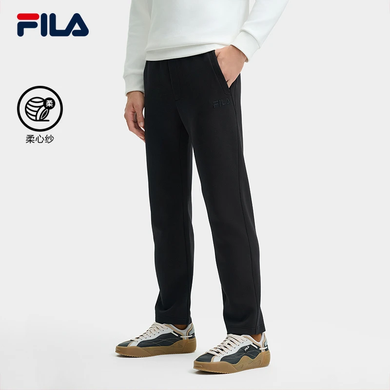 Fila/斐乐男【柔心纱舒适直口休闲裤】秋冬微弹保暖长裤F11M448603F