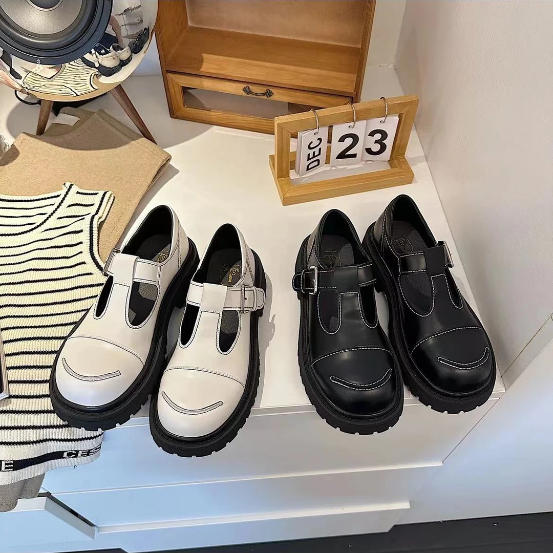 新款潮流女士百搭时尚乐福鞋真皮女鞋休闲单鞋 02651