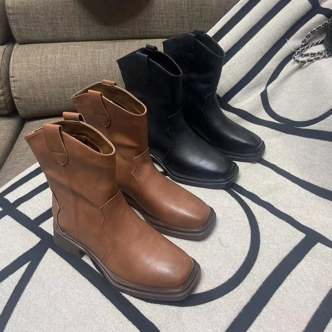 秋冬新款2024时尚休闲气质百搭时装靴 -05B