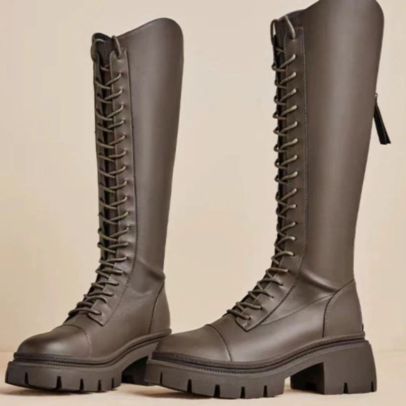 加绒百搭英伦风i秋冬秋季春秋网红时尚瘦瘦靴7878-83