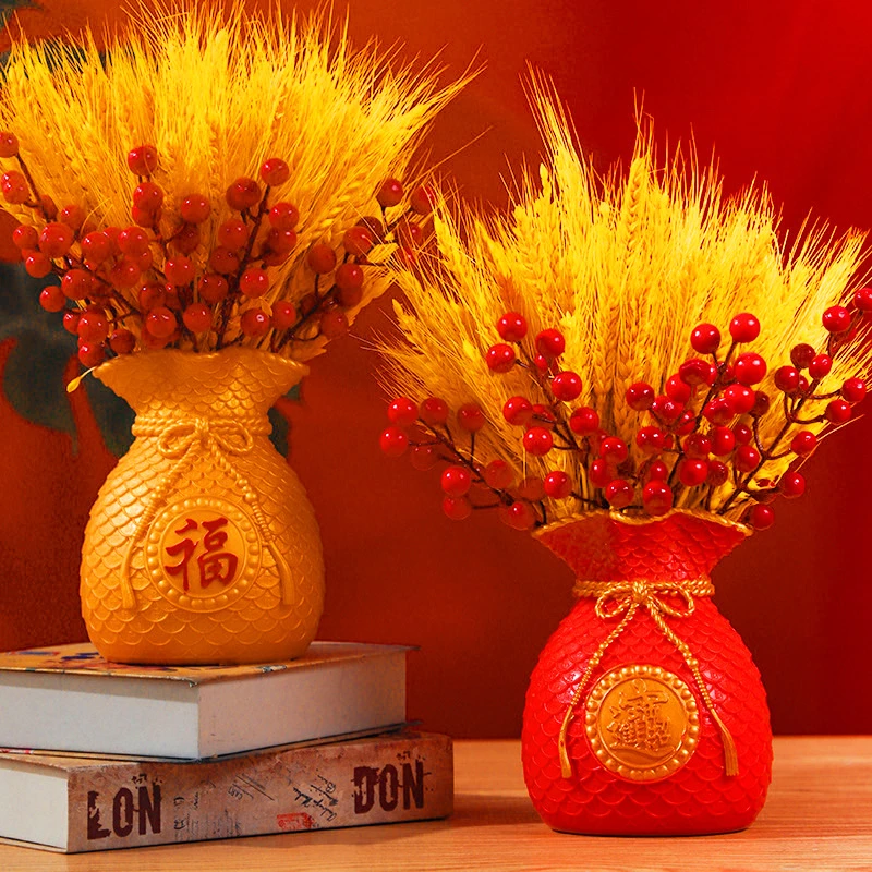 天然麦穗花大麦摆件客厅干花花束插花瓶装饰新年假花摆设