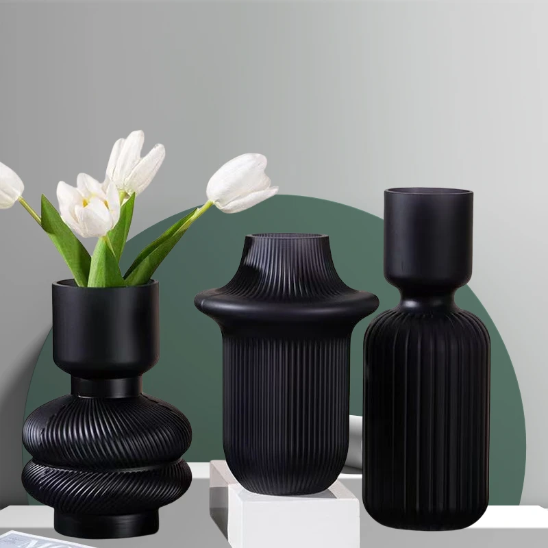 玻璃花瓶透明插花宇宙北欧轻奢莫兰迪创意客厅鲜花富贵竹摆件装饰