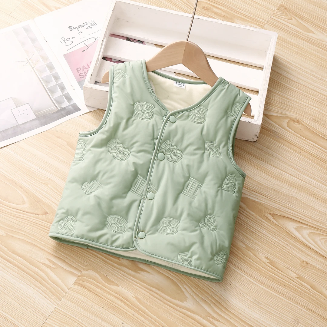 反季中小童宝宝马甲男女宝宝冬季坎肩马甲加厚背心中小童保暖马夹