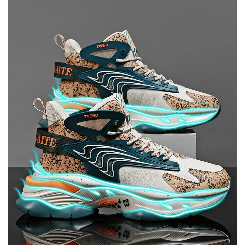 回力新高帮男鞋冬季潮牌高级感户外运动鞋厚底休闲跑步鞋青少年老