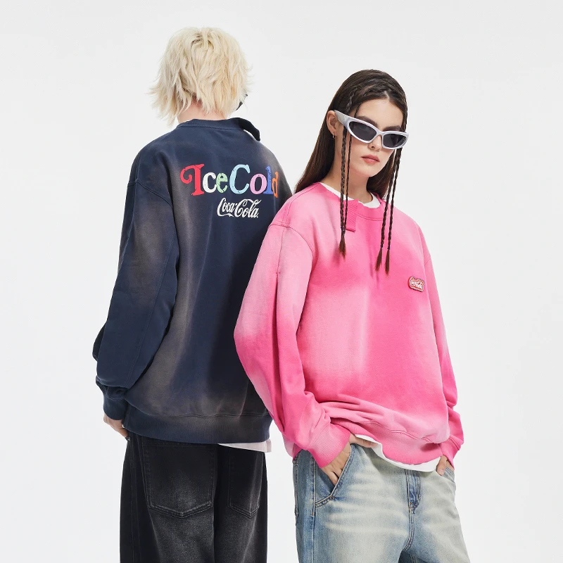 【INXX】Standby&可口可乐联名做旧破坏领口时尚卫衣情侣XMD4101709