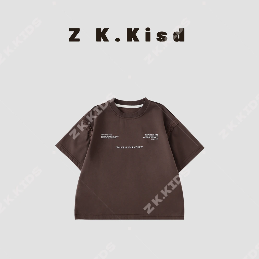【Z＆K】夏季男童韩版质感吸汗运动百搭时尚宽松T恤zk-121811