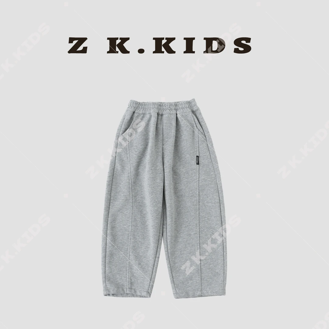 【Z&K】秋季中大童简约百搭舒适休闲裤zk-623587