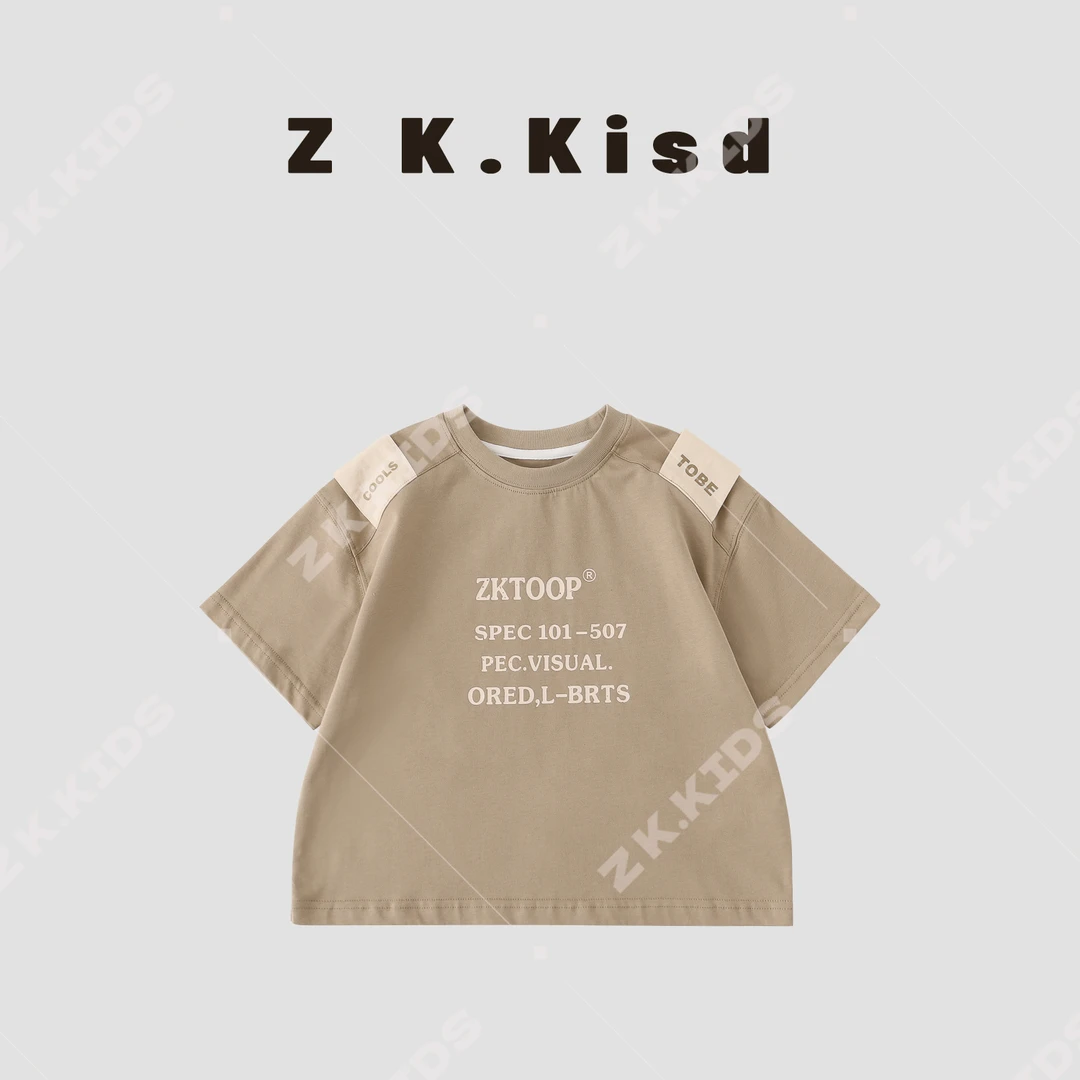 【Z＆K】夏季男童韩版重工高级质感透气吸汗运动T恤zk-121861