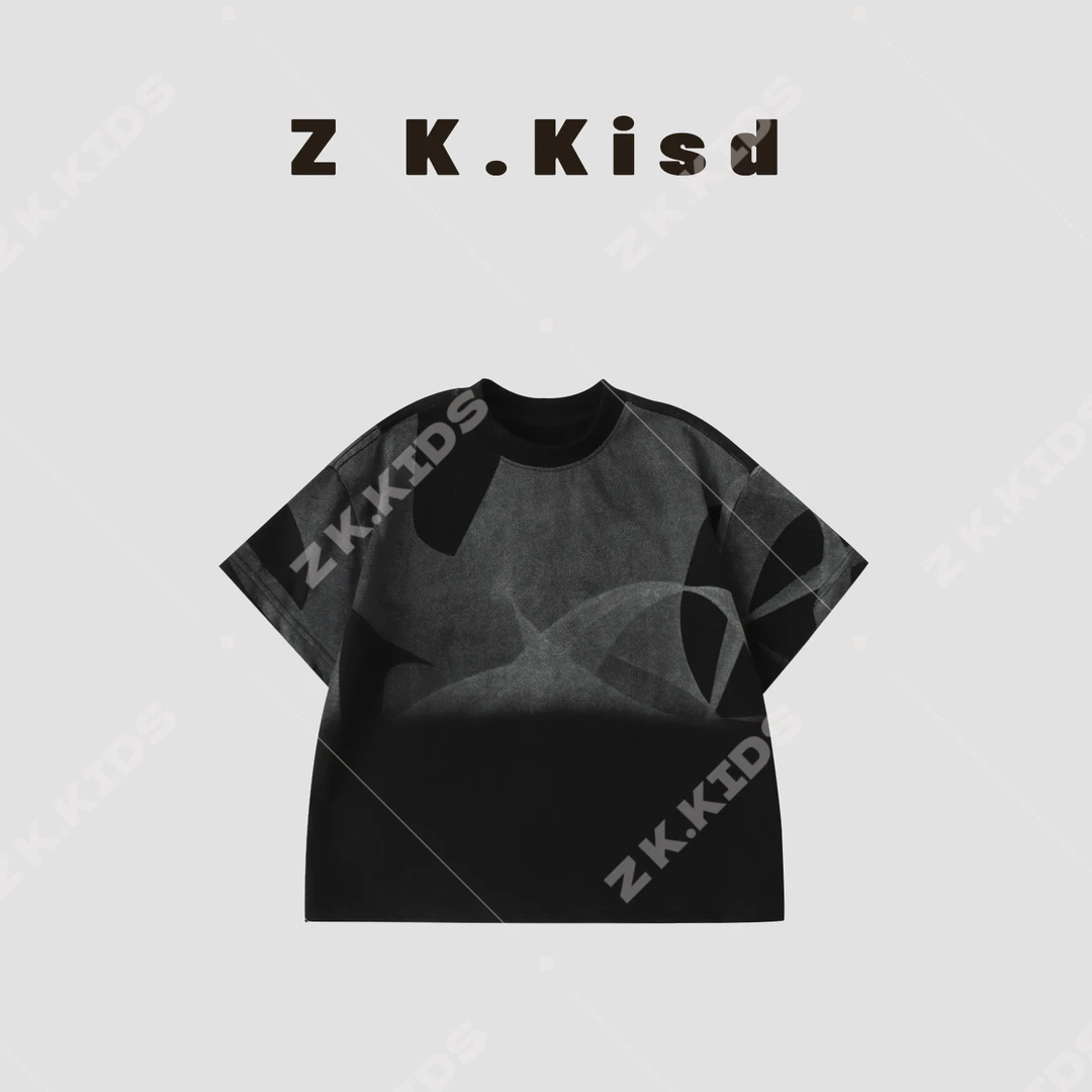 【Z&K】夏季男童韩版质感吸汗运动百搭时尚宽松T恤zk-170010