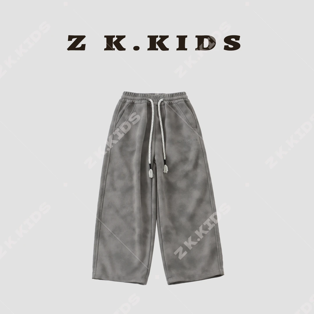 【Z&K】秋季中大童简约百搭舒适休闲裤zk-623610