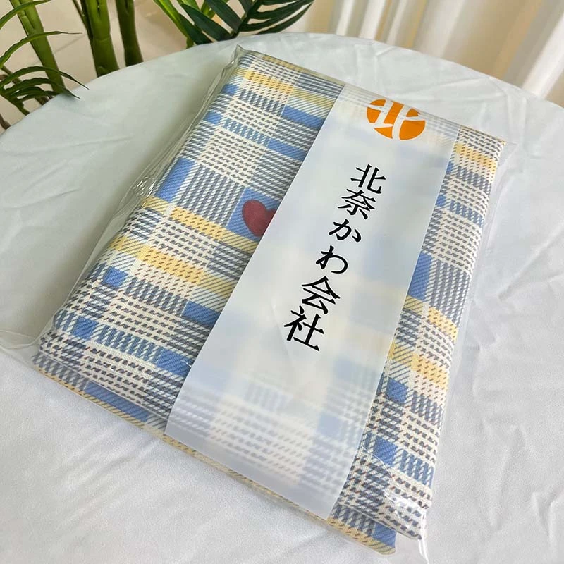 【北奈かわ会社】纯棉老粗布加大透气吸汗床单 150*230 格子爱心