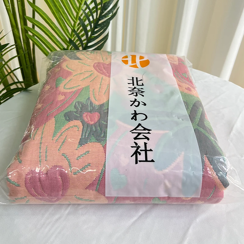 【北奈かわ会社】多层纯棉纱布多功能盖毯空调被150*200 草莓花心