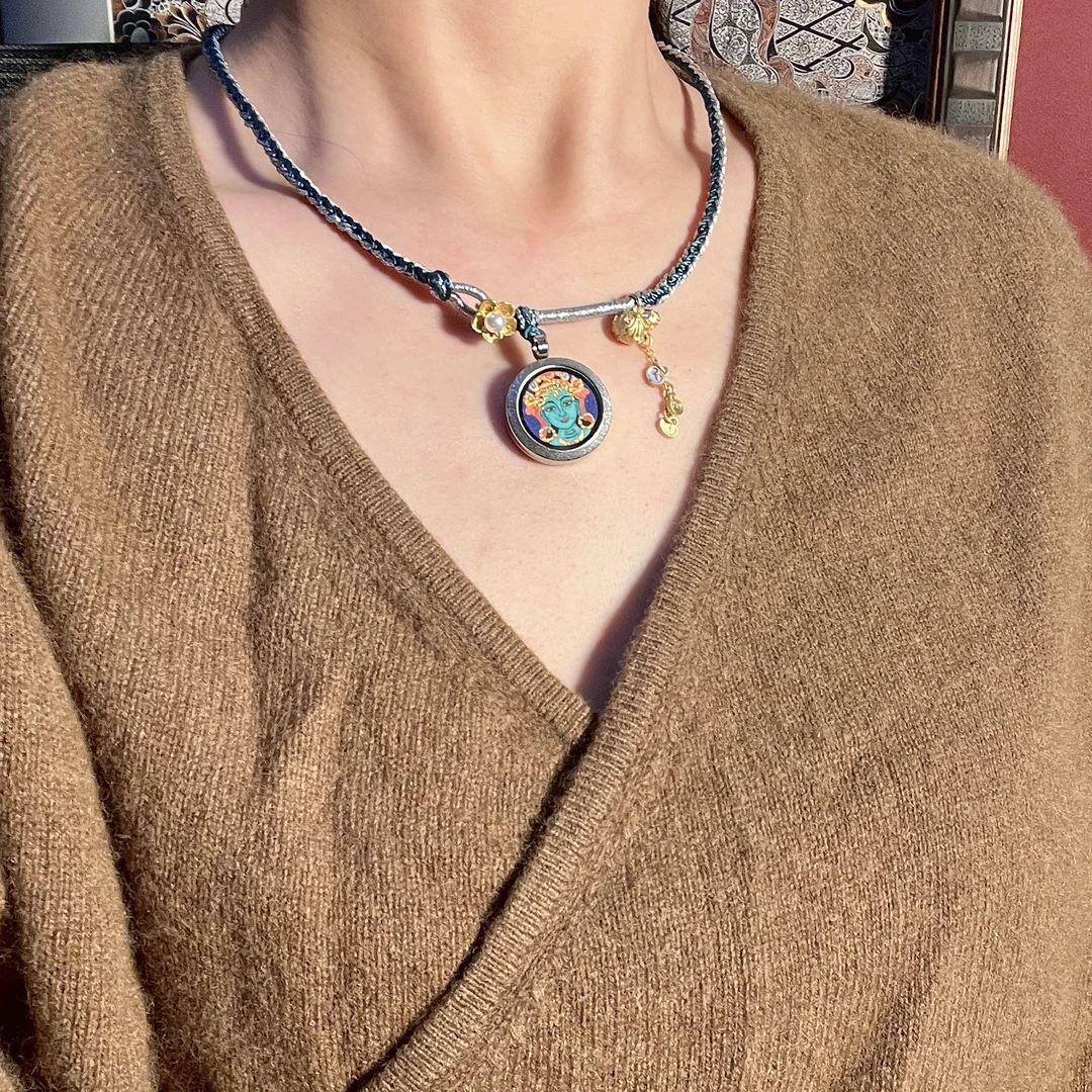 合金布艺项链 「天青烟雨·锁骨链」 合集 彩绘文化民族风项链