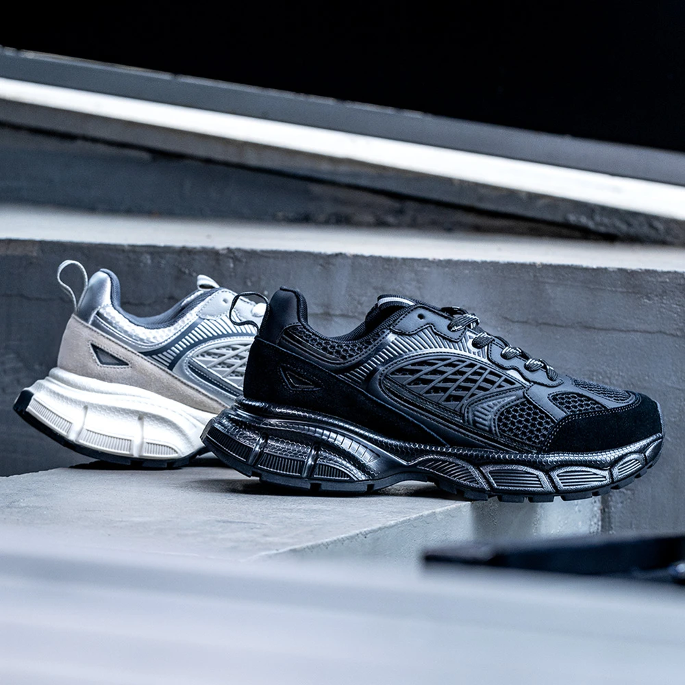 MRA太空系列慢跑老爹鞋秋季透气网面运动鞋复古增高厚底休闲鞋