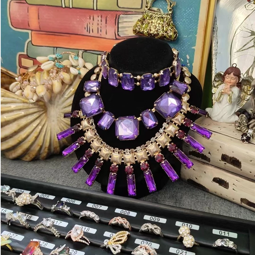 非金属亚克力项链 非金属亚克力饰品轻奢百搭气质复古项链时尚