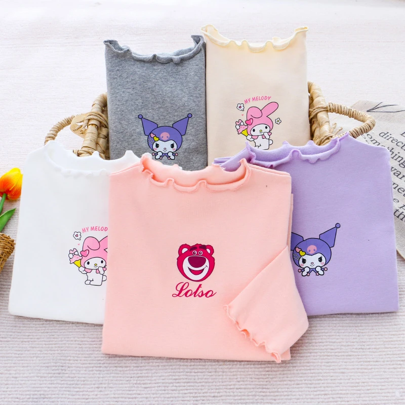 童装秋装女童打底衫儿童木耳边长袖T恤内搭外穿百搭上衣春秋衣服