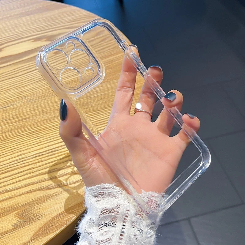 适用苹果15promax手机壳新款iphone13太空壳透明14硅胶12防摔软壳
