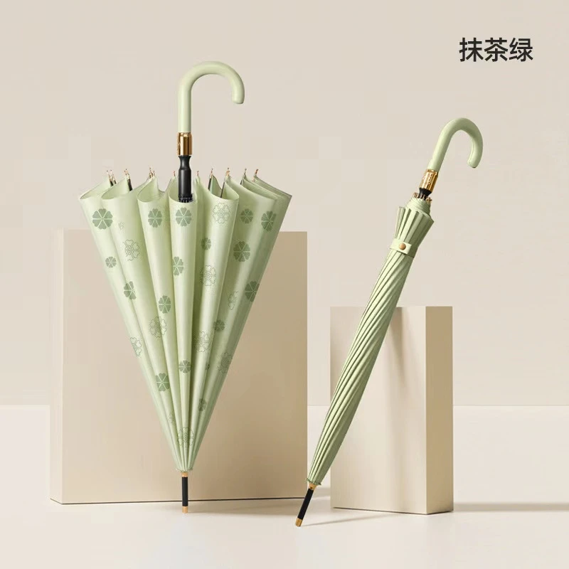 【外贸品质】16骨遇水成花雨伞长柄双人伞加大高颜值ins便携两用