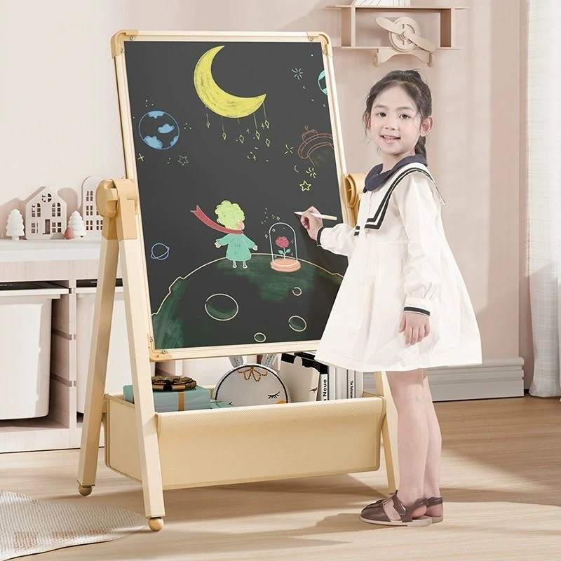 新疆包邮幼儿童画板磁性双面教学黑板宝宝涂色涂鸦可檫写字绘画家