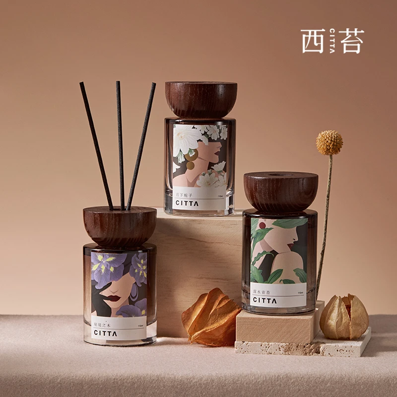 CITTA/西苔 莱茜木盖无火香薰 高颜值室内家居香氛摆件110ML