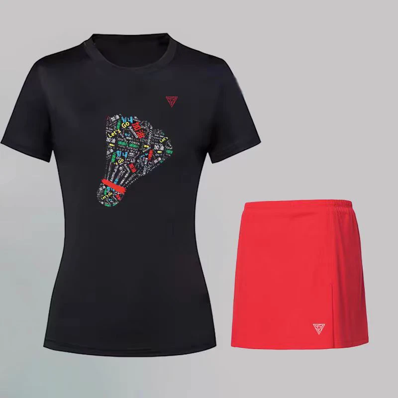 2024新款韩版速干羽毛球服文化衫短袖T恤男女运动比赛训练服定制