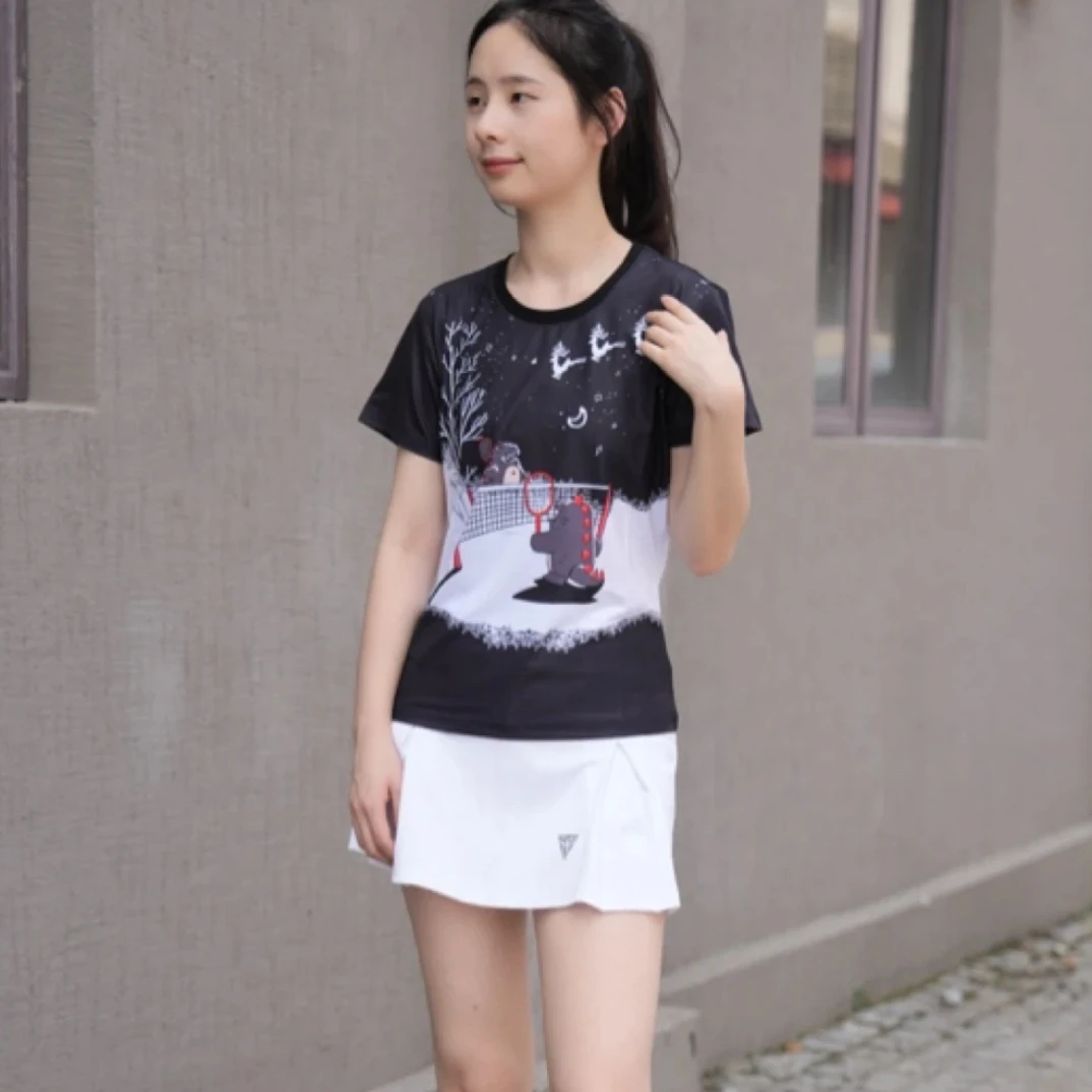 短袖速干透气羽毛球服显瘦