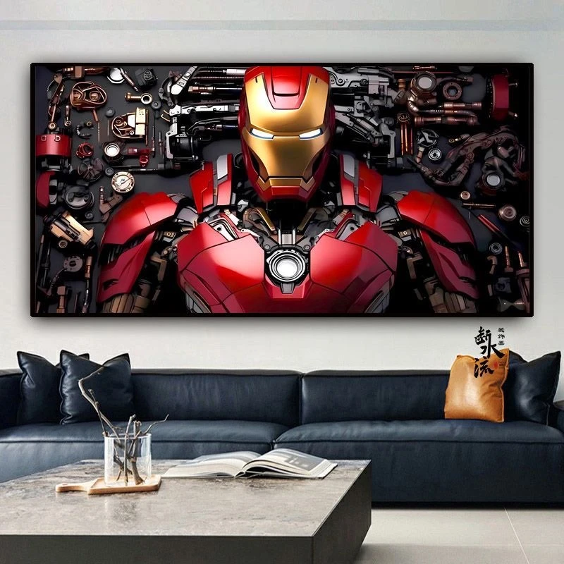 《漫威》漫威大合集钢铁侠客厅动漫挂画漫画40*80p i24