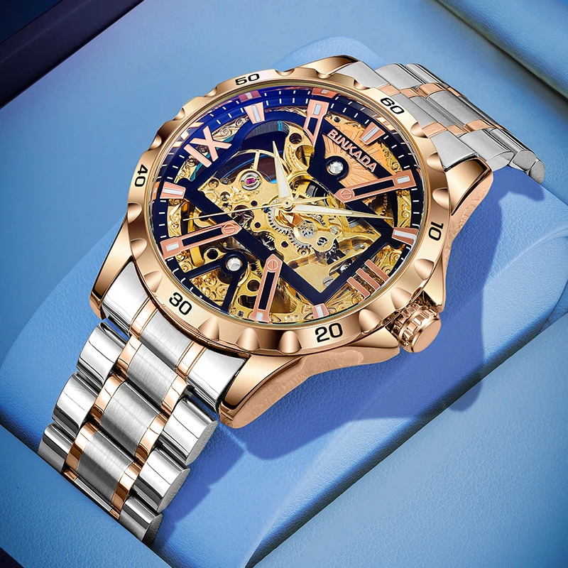 【玖玖】宾卡达（binkada）时尚百搭潮男士全自动机械腕表-6953B