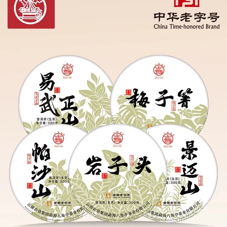 八角亭2024年原山说系列整套五饼357g普洱茶生茶