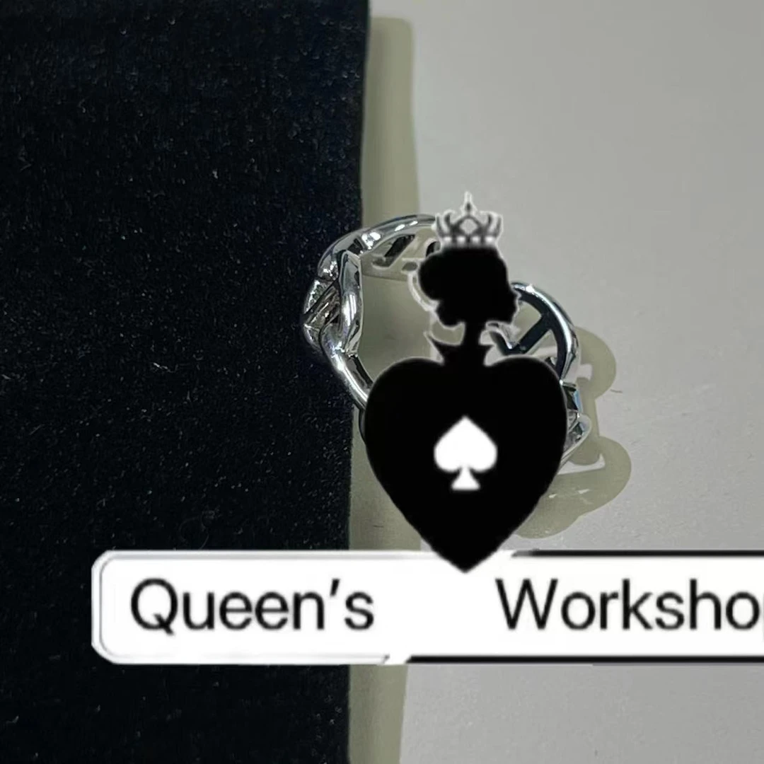 铜合金戒指 【Queen's】17995-90轻奢光板猪鼻子戒指银色