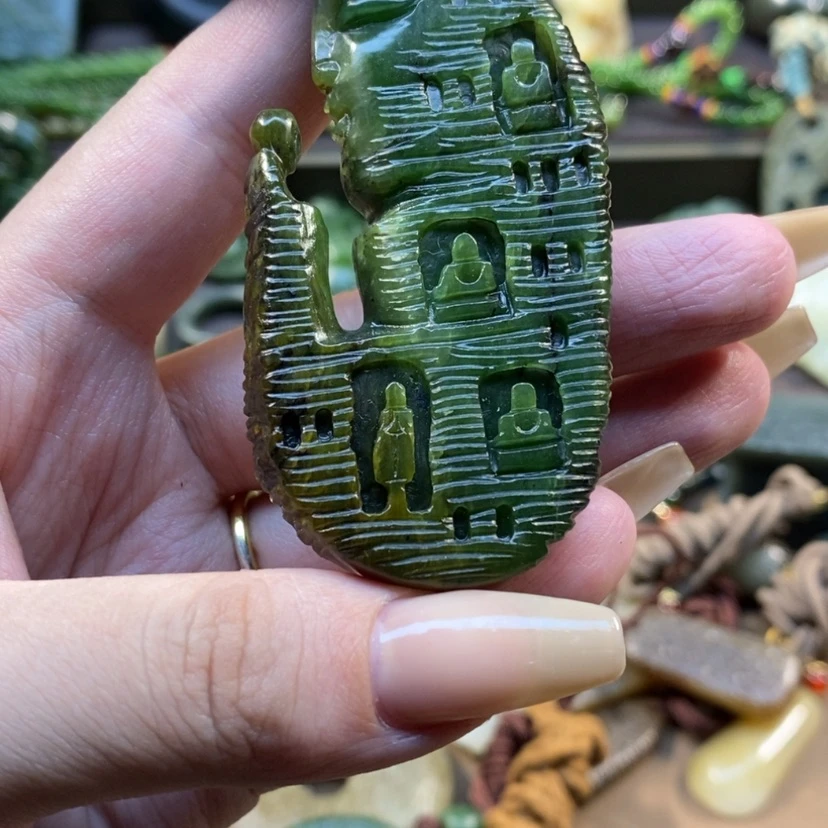 【闪购商品】和田玉颈饰未镶嵌青**老