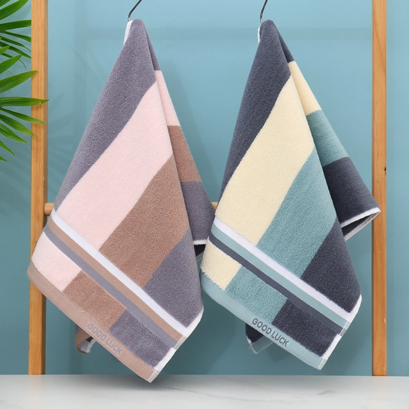 成人纯棉毛巾柔软吸水洗澡条纹家用洗脸面巾学生柔吸汗情侣健身房