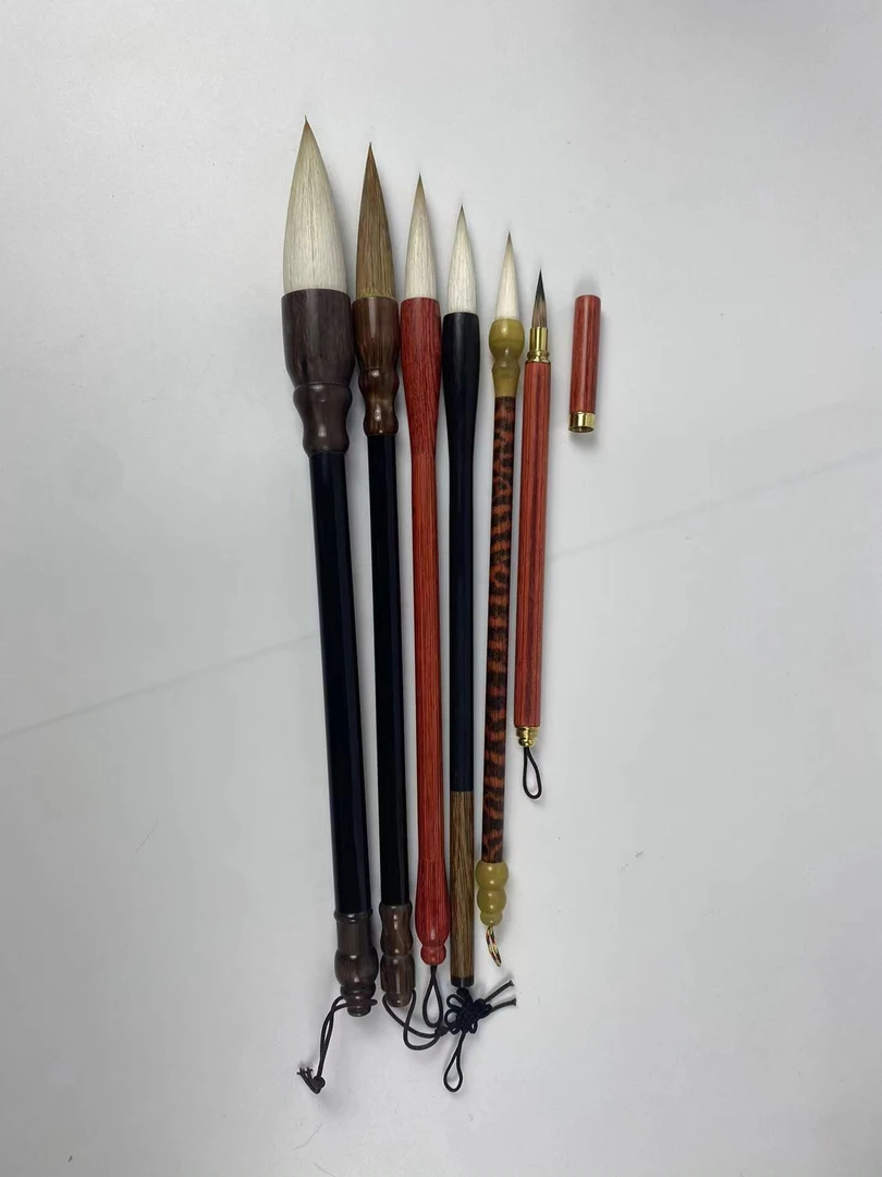 6支毛笔套装楷隶篆行对联国画大中小组合套装书法狼羊兼毫毛笔