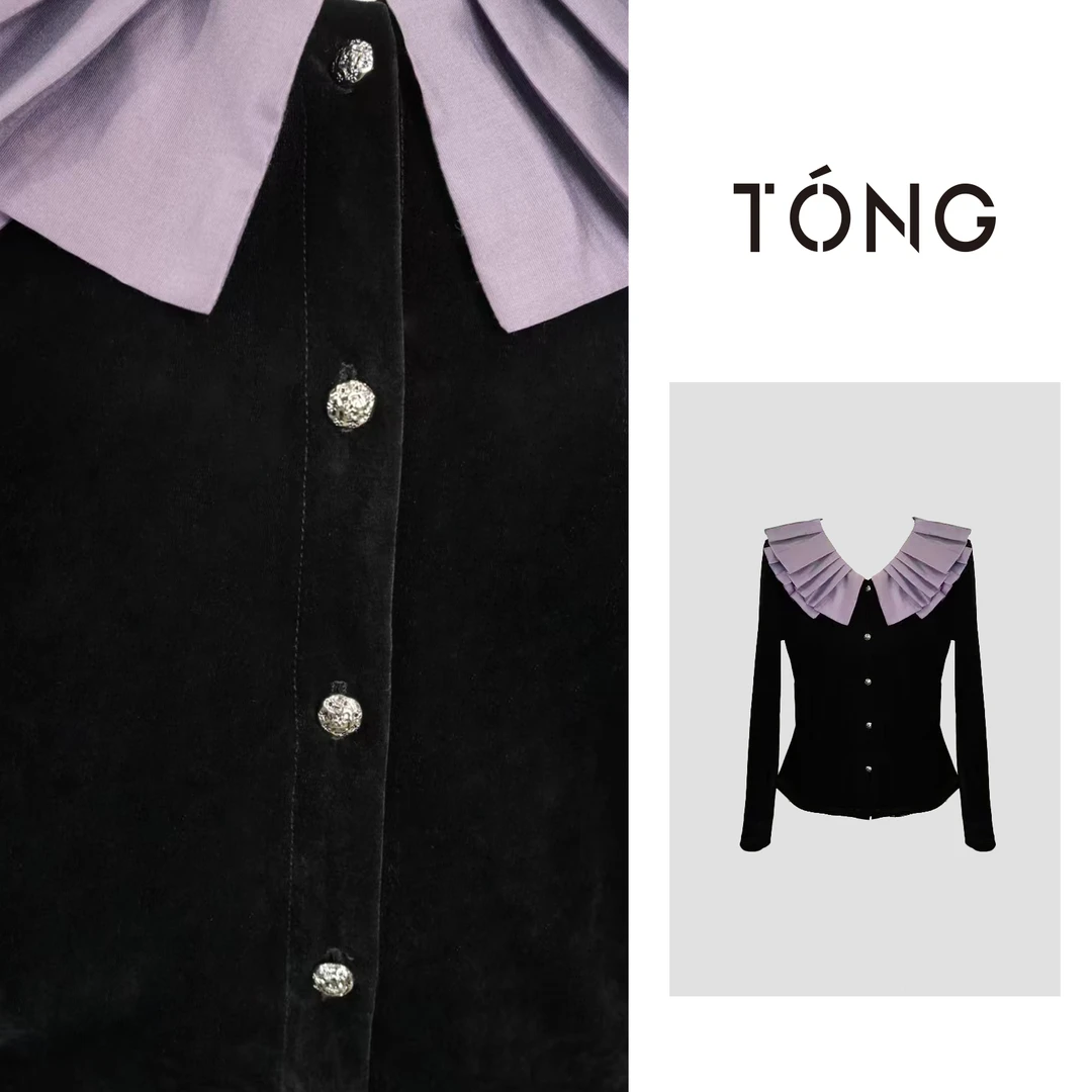 【素月分辉】新款休闲显瘦桑蚕丝丝绒衬衫 GC024