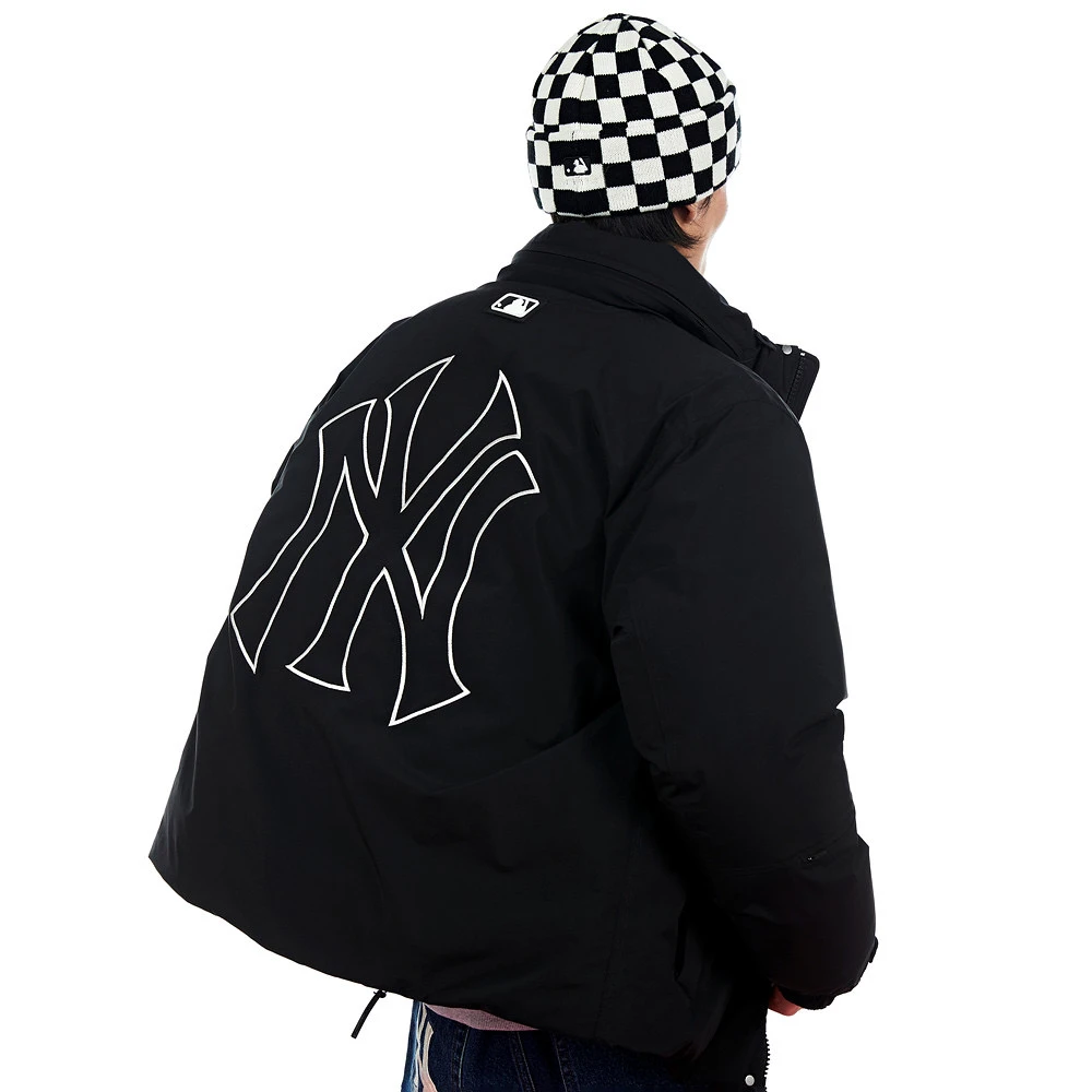 MLB【刺绣款短款羽绒服】3ADJB1126-50BKS冬季男女同款轻羽绒宽松