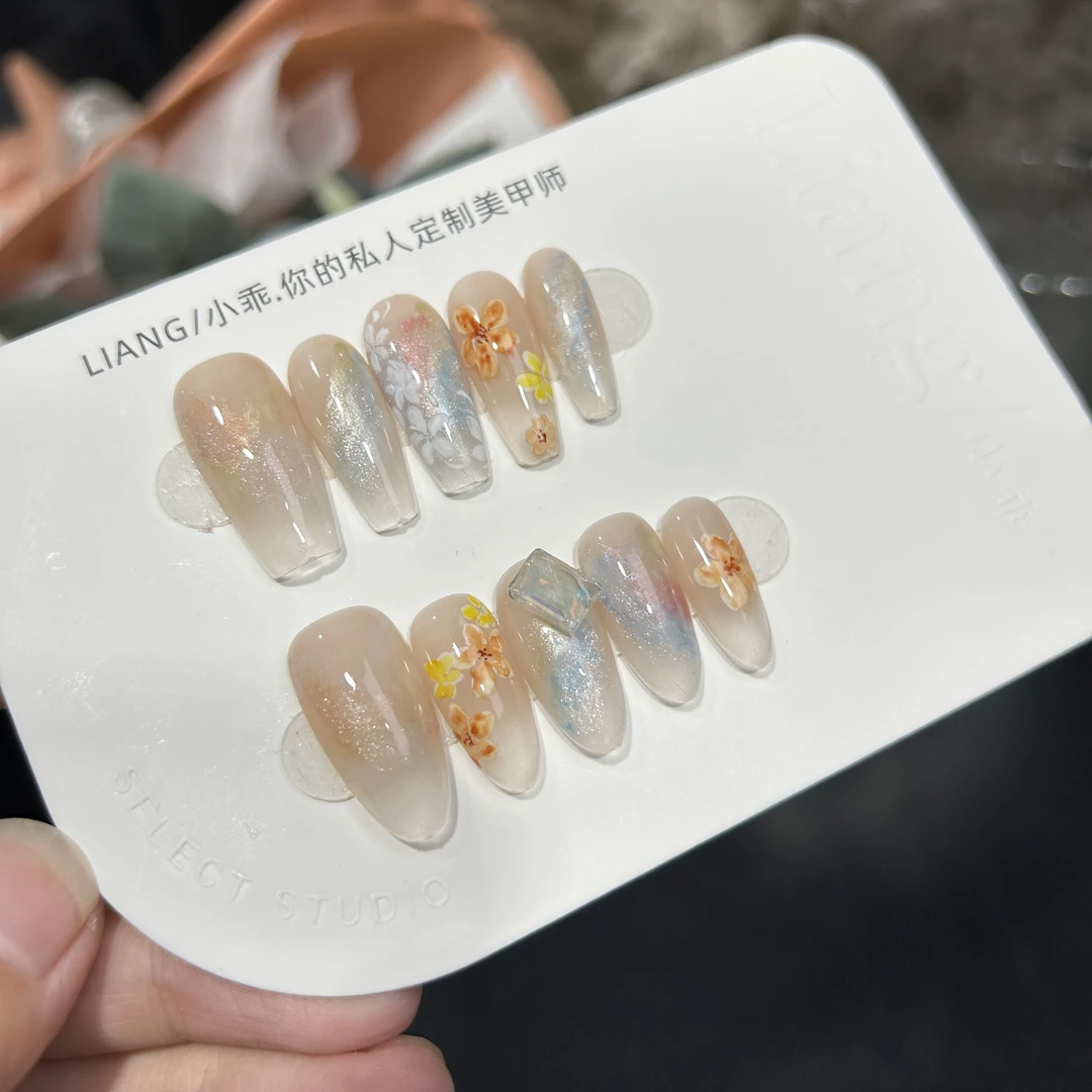 【精致花园】高端纯手工定制 穿戴甲 轻奢美甲显白气质穿戴式