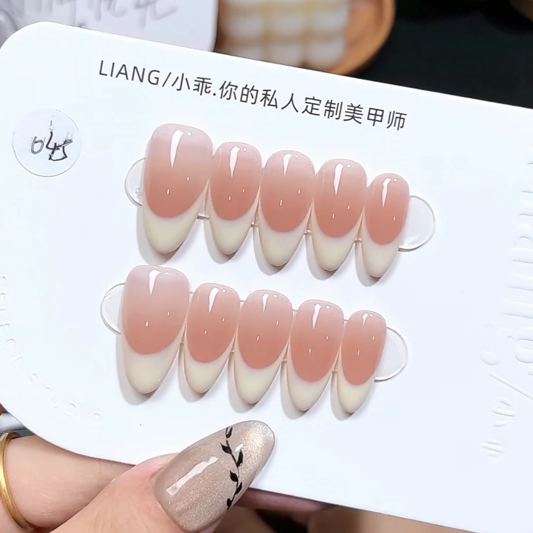 【小奶黄】高端纯手工定制 穿戴甲 轻奢美甲显白气质穿戴式