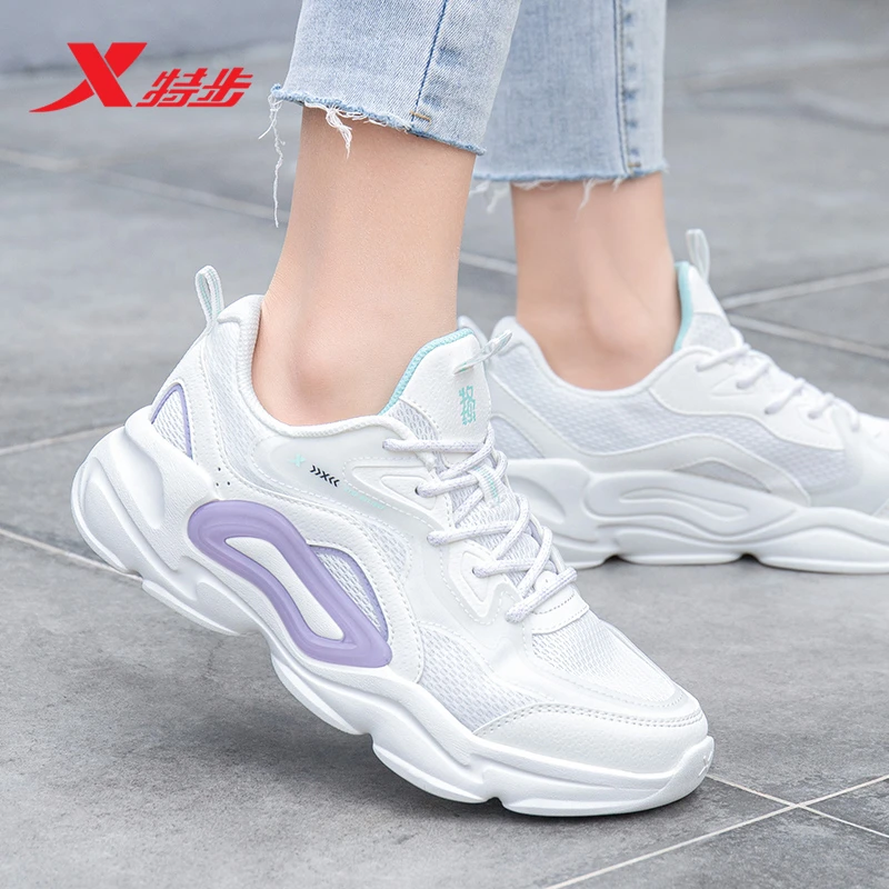 XTEP/特步女鞋舒适轻便运动鞋防滑软底跑步鞋百搭休闲透气鞋