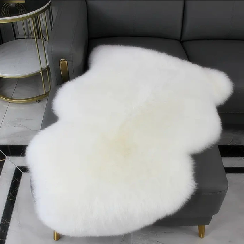 澳洲整张羊皮垫羊毛沙发垫卧室床边欧式羊毛地毯皮毛一体羊毛垫子