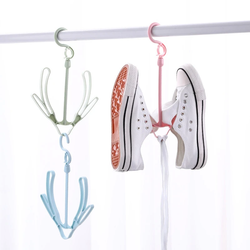 创意防风双钩阳台晒鞋架多功能挂鞋子的晾鞋架挂钩晾鞋架子晾晒架
