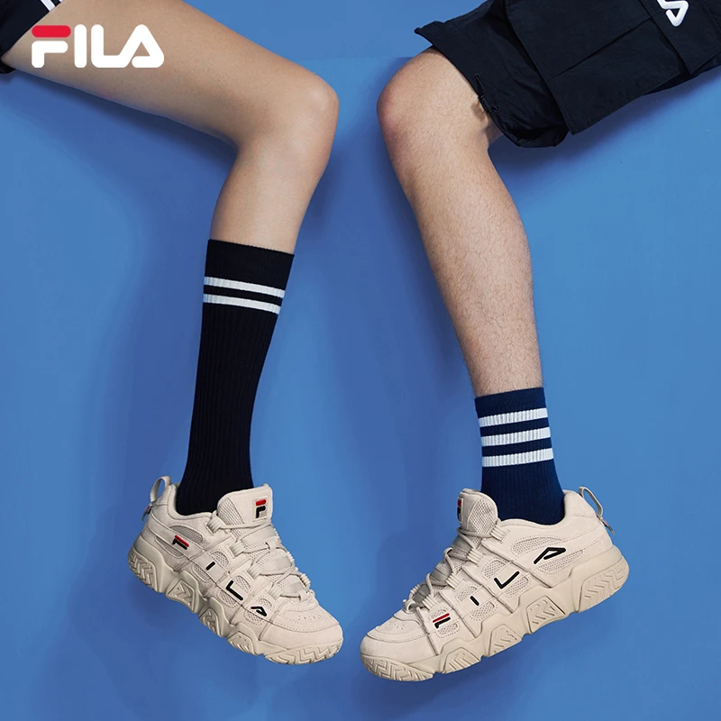 FILA FUSION斐乐夏款透气网面潮流面包老爹鞋男女同款T12W323209