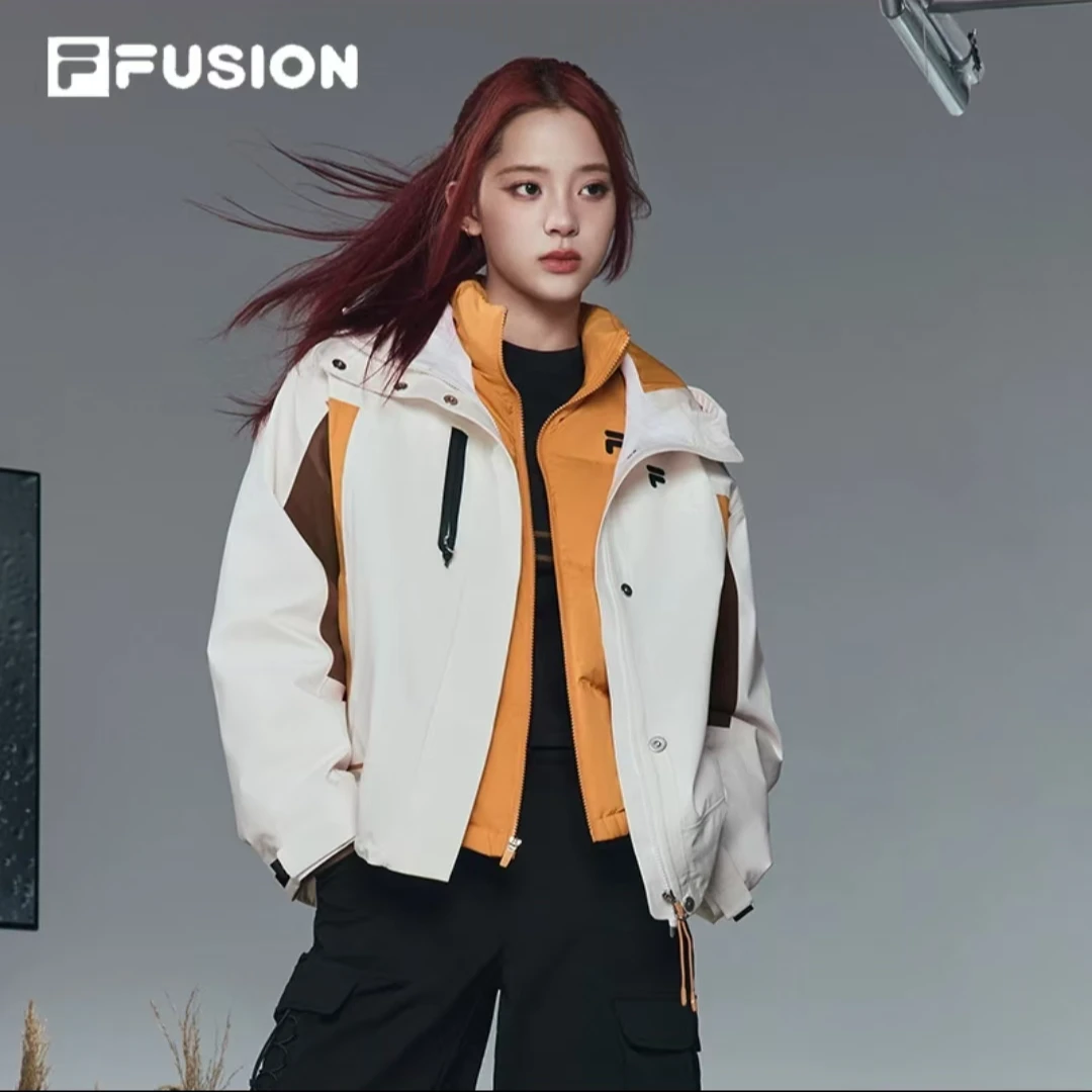 FILA FUSION斐乐【欧阳娜娜同款】连帽内搭秋冬羽绒服女T11W441910