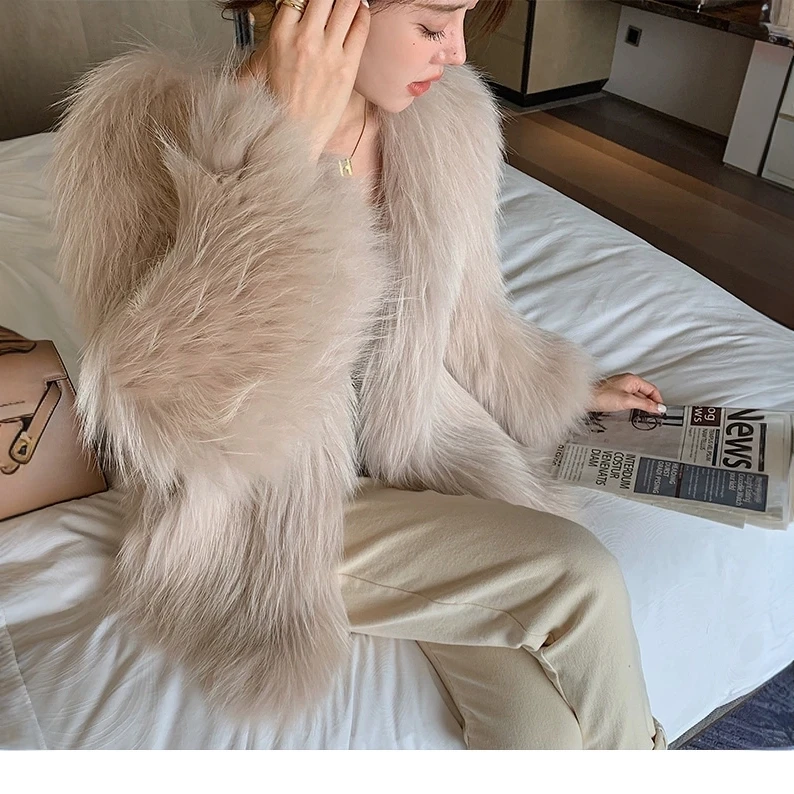 2024年新款秋冬气质毛编织双面修身网红新款女新网红风衣